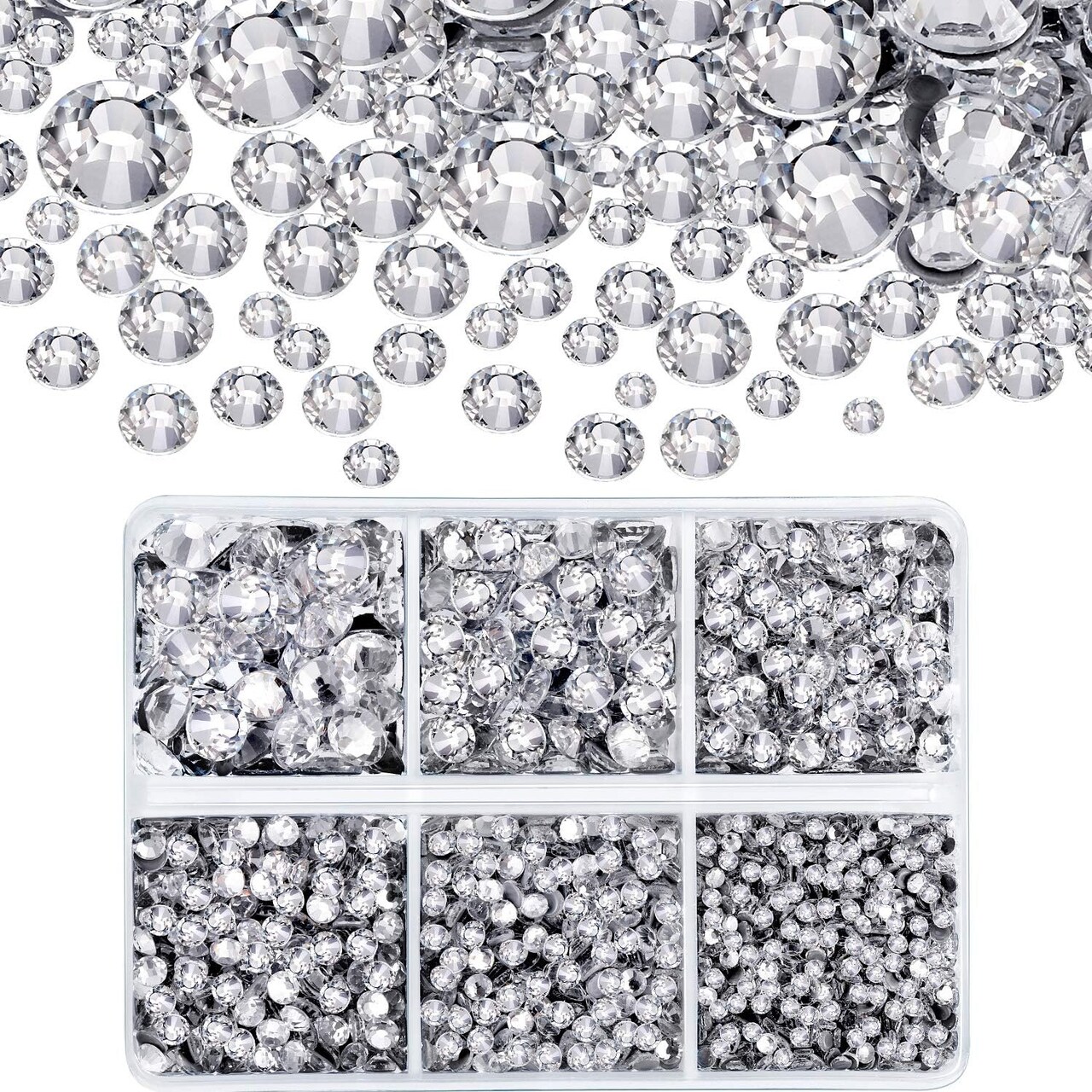 4000 Pieces Hotfix Flatback Rhinestones Crystals - AB Clear Color